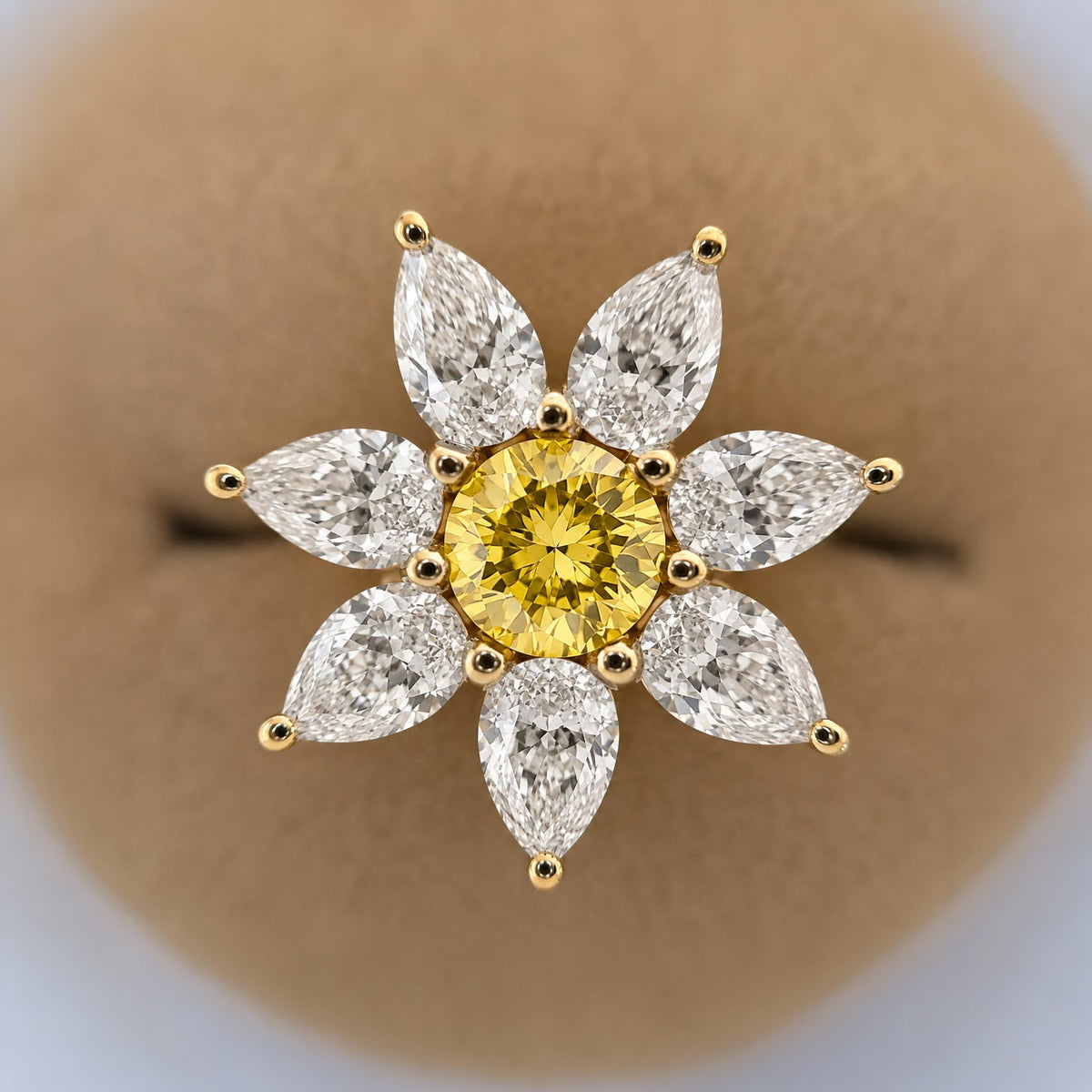 Daisy - 18kt golden ring