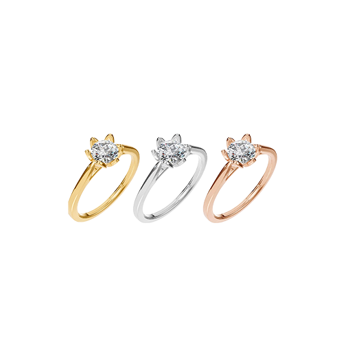 Flowers - 18kt golden ring