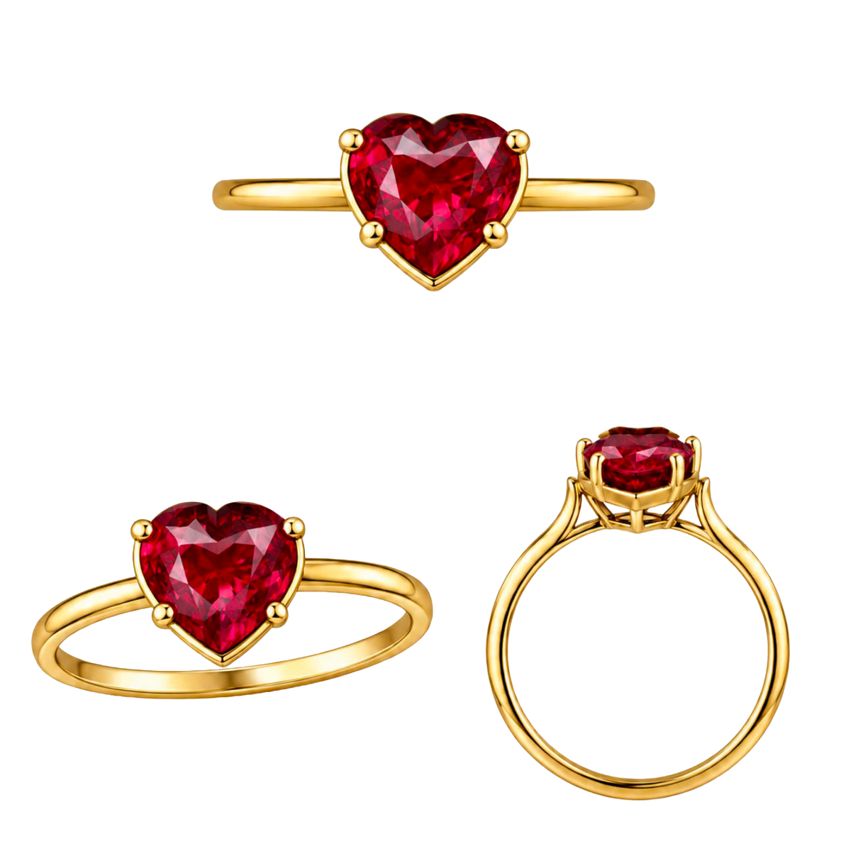 Sweet heart - 18kt golden ring