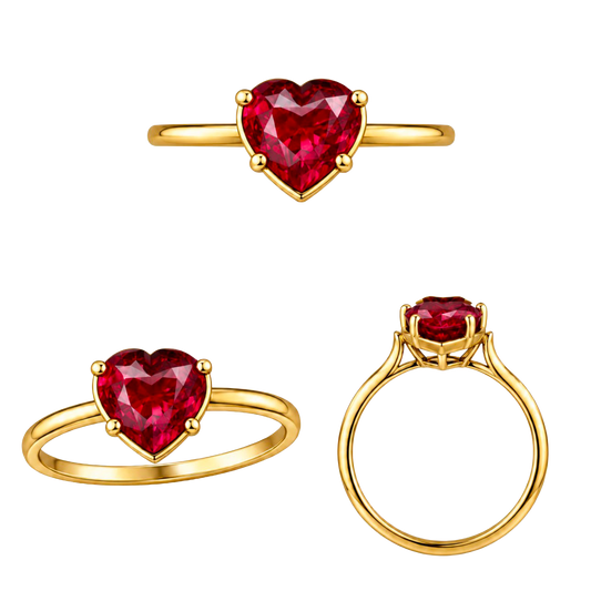 Sweet heart - 18kt golden ring